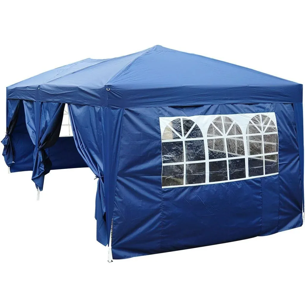 Faltpavillon 3x6 Wasserabweisend Blau Stabil Outsunny