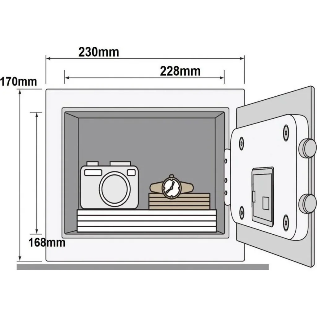 Safe - Elektronischer Safe - 31x20x20 cm - Schwarz