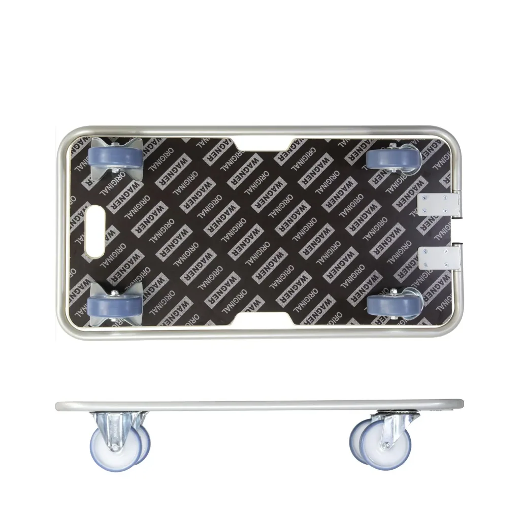 Transporthilfe MM 1345, 74 x 36,5 x 14,5 cm, softe Rollen Ø 100 mm Rollenlager, Bügel, Multiplex FSC®, Tragkraft 300 kg