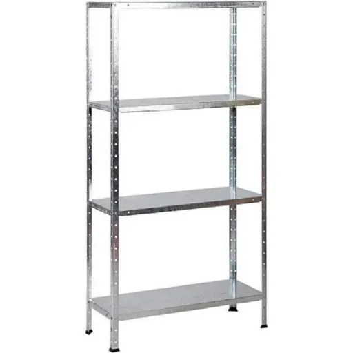 2 Stück Metall-Lagerregal / Fachbodenregal - 200 kg Tragfähigkeit - (BxTxH) 75x30x150 cm - verzinkt