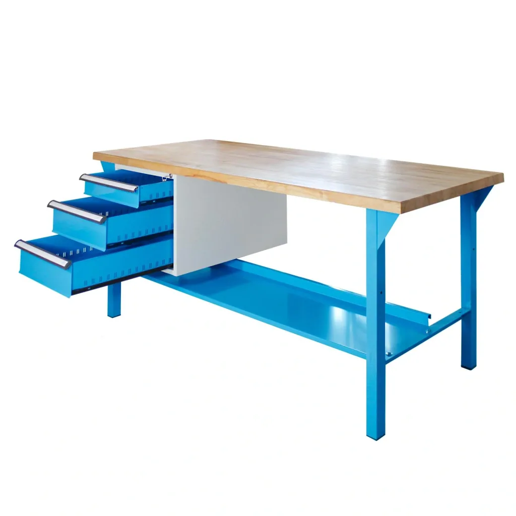 Werkbank 1500 mit Schubladenbox, 3 Schubladen