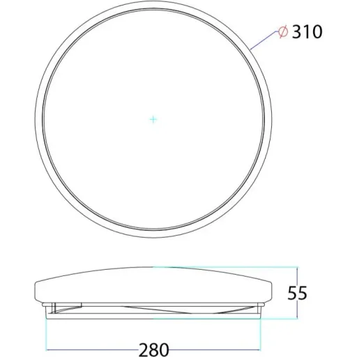 VT-8418-S LED-Deckenleuchte mit Sternenschirm - 18W - 1080 Lumen