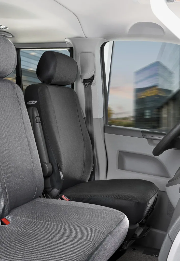 Passform Sitzbezüge VW T4 für Einzelsitz vorne aus Stoff ab Baujahr 10/1998 bis 03/2003