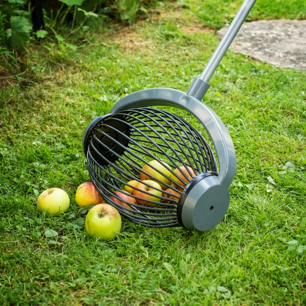 Rollsammler / Obstsammler, groß mit Alu Teleskopgriff