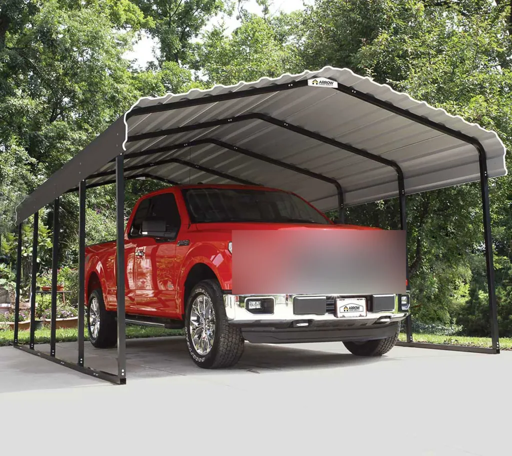 Stahlcarport Rom 602 x 370 cm , charcoal-grau