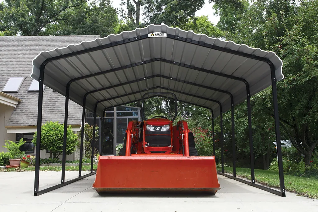 Stahlcarport Rom 602 x 370 cm , charcoal-grau