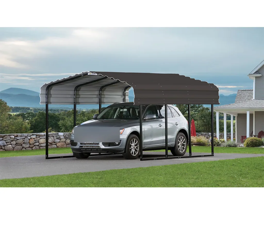 Stahlcarport Venedig 465 x 305 cm, schwarz