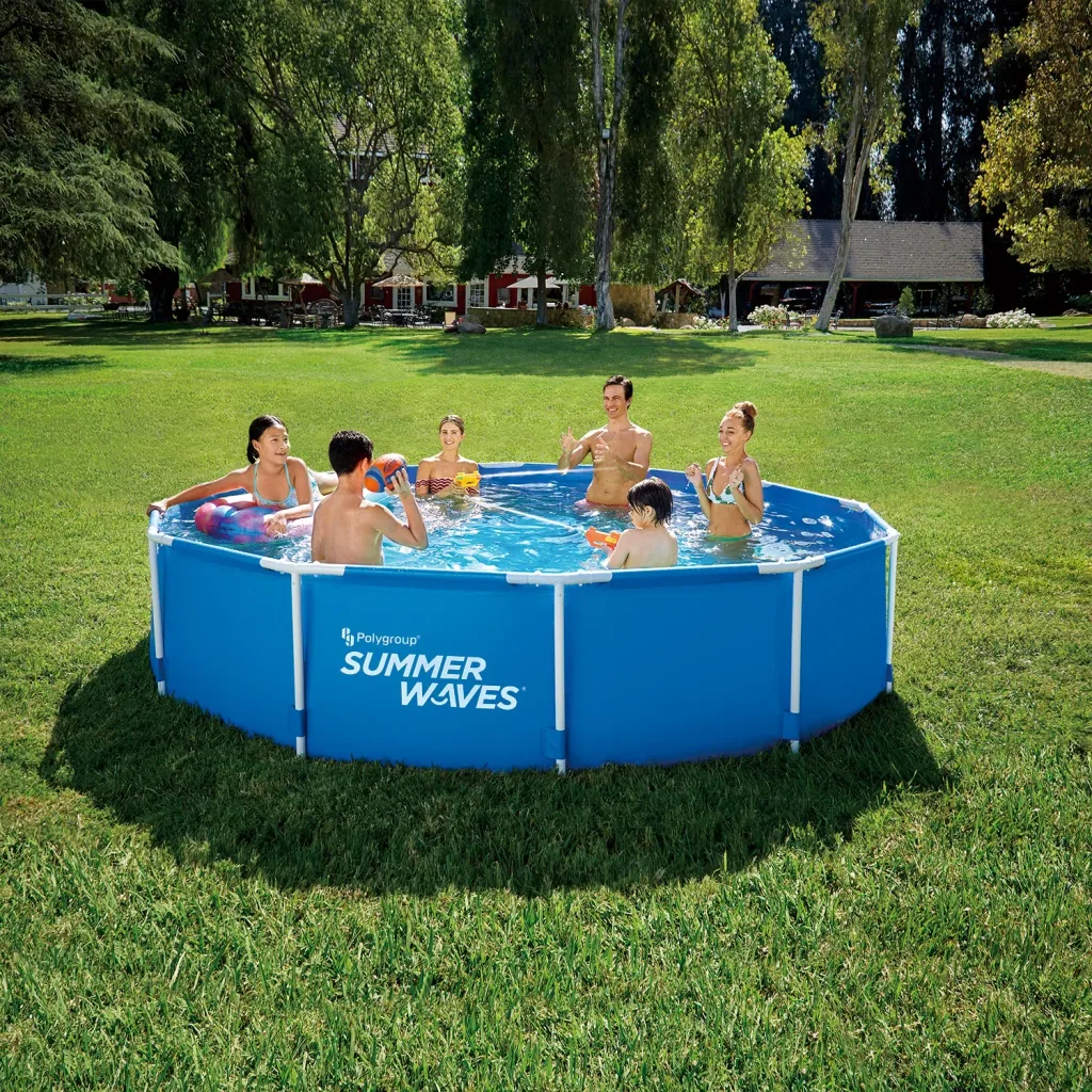 Pool Active Frame 366 x 76 cm, blau