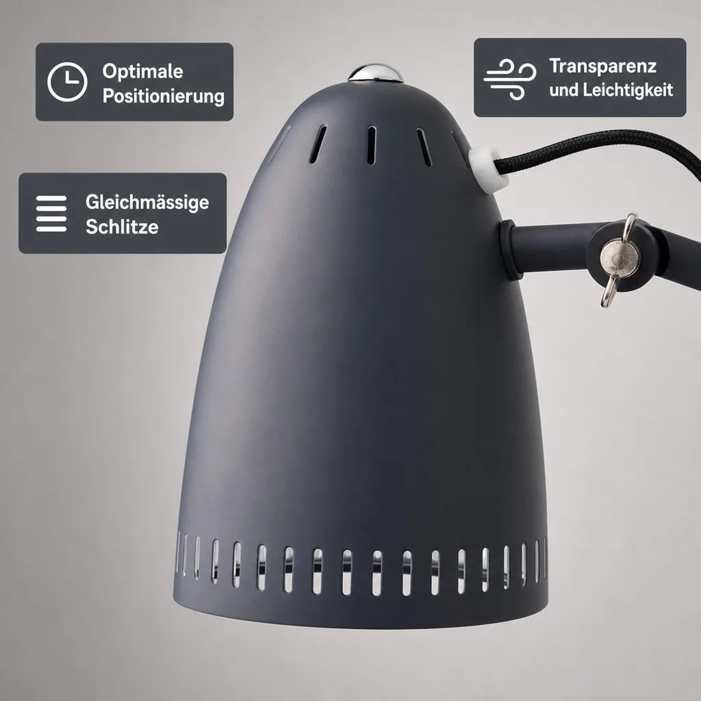 Superliving Schreibtischlampe "Dynamo 345" matt schwarz