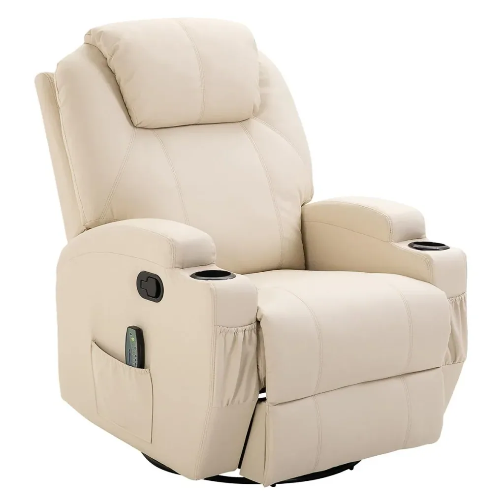 Massagesessel Relaxsessel Fernsehsessel Massagefunktion 5 Massage-Modi Liegefunktion PU-Leder Holz Metall Schaumstoff
