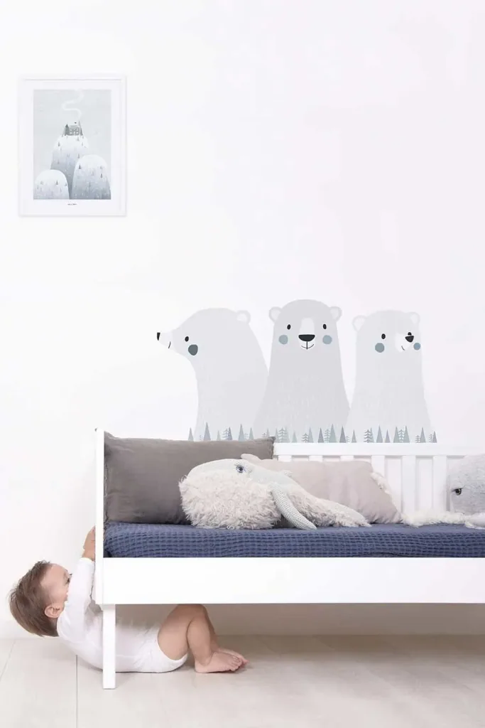 Lilipinso Poster Eisberge grau weiss
