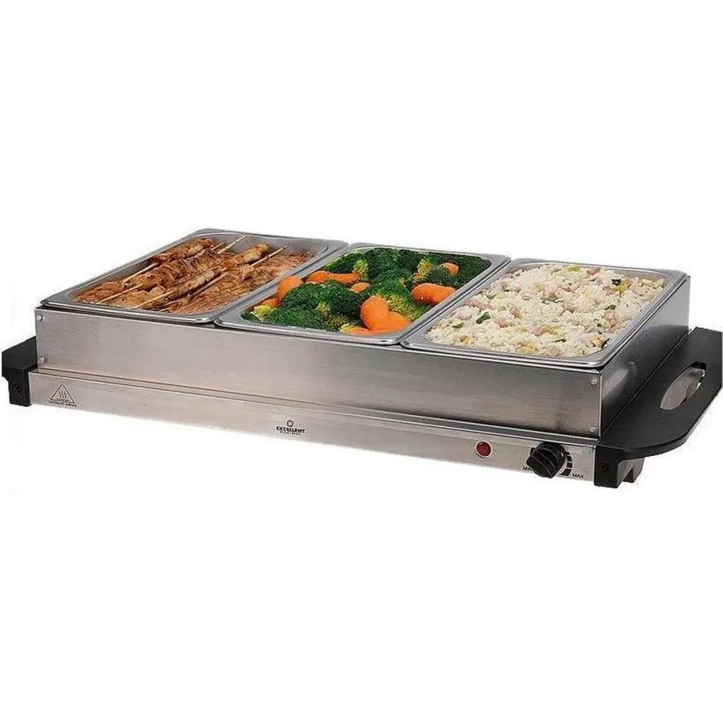 Buffetwärmer aus Edelstahl 300W 53 x 35 x 10cm
