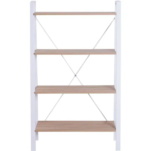 Standregal Leiterregal Stufenregal Bücherregal Blumenregal Holz Vintage 4 Fächer 80 x 33 x 133,5 cm