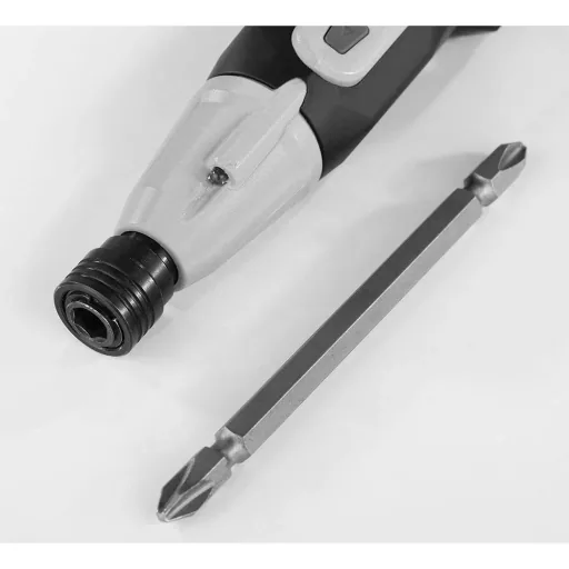 KOMPAKTER GRIFF 3,6V LI-ION SCHRAUBENDREHER MIT LED-LAMPE UND USB-LADEKABEL
