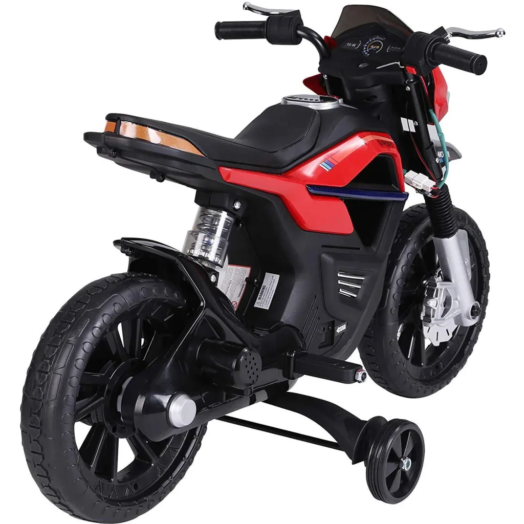 Elektro-Motorrad Motorrad für Kinder ab 3 Jahren Elektrofahrzeuge 3 km/h PP Rot 105 x 52,3 x 62,3 cm