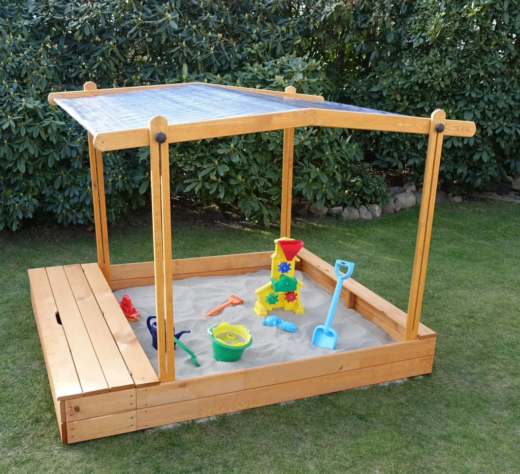 Sandkasten "MULTI" + Sitzbox + Sonnendach