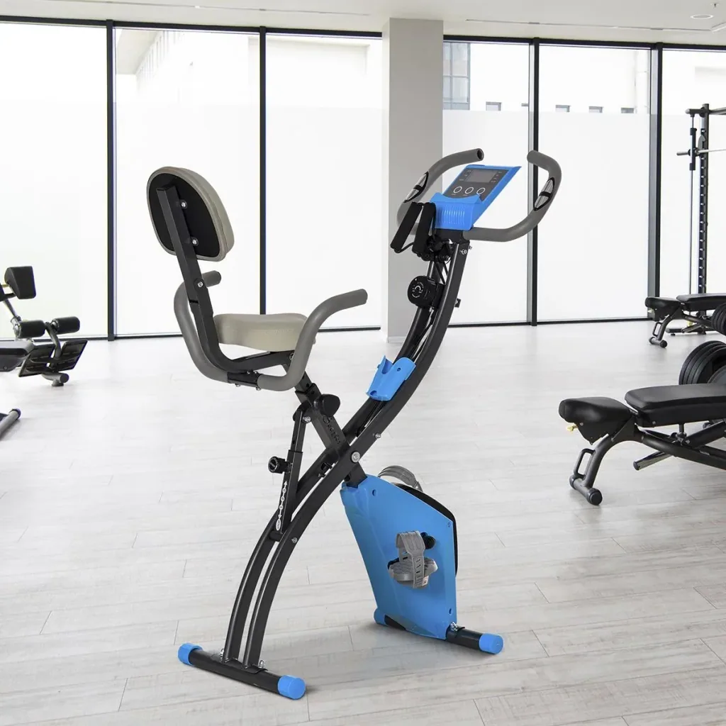 Heimtrainer 2-in-1 Fahrradtrainer LCD-Display klappbarer Hometrainer Trimmrad mit 8 stufig einstellbarem Magnetwiderstan