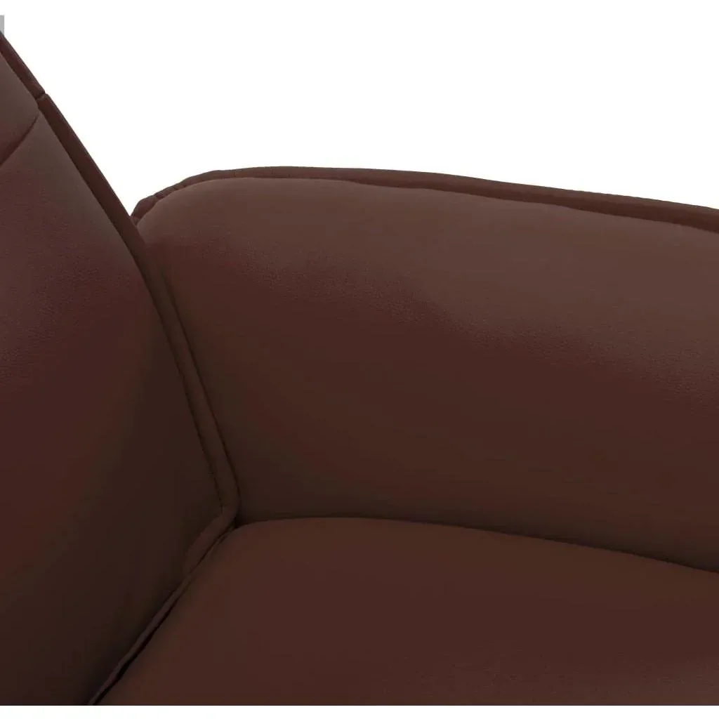 Massagesessel verstellbar mit Fußhocker Kunstleder braun