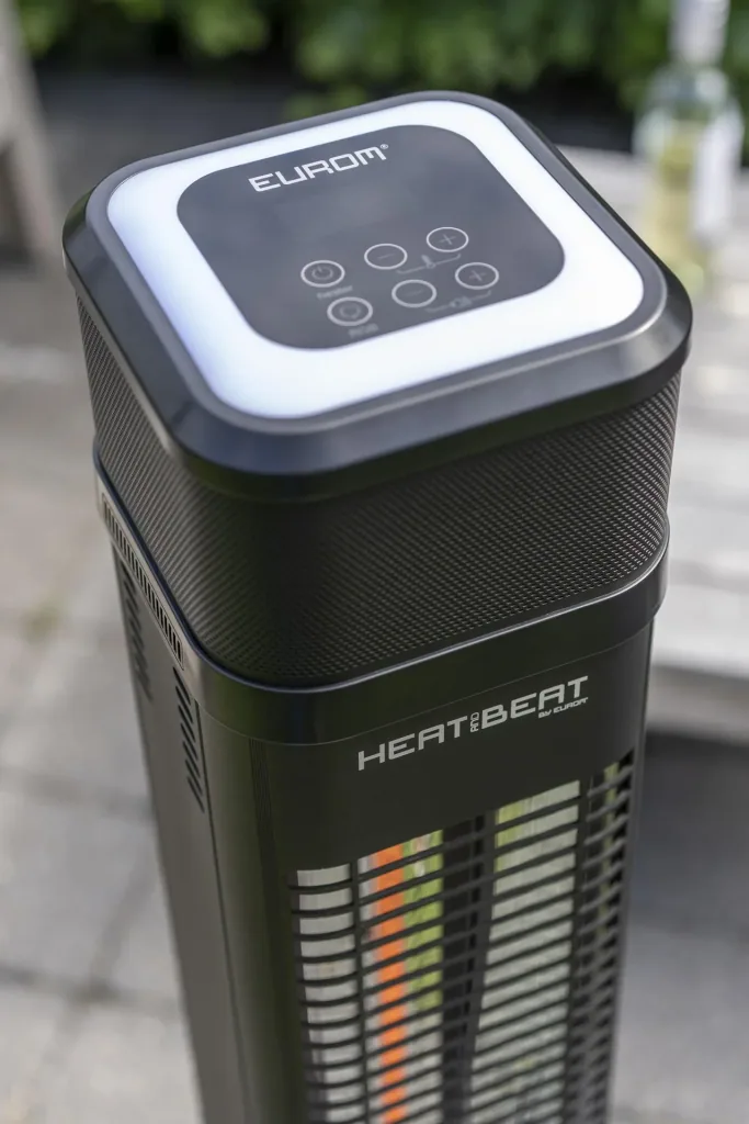 Terrassenheizer Heat and Beat Tower, stehend mit integriertem Lautsprecher