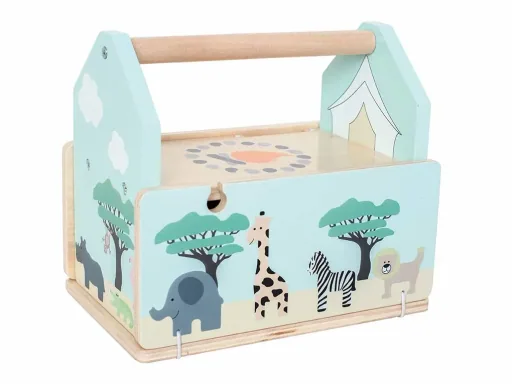 Jabadabado Kinderspielzeug, Holzspielzeug - Spielbahnset Go on Safari