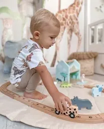 Jabadabado Kinderspielzeug, Holzspielzeug - Spielbahnset Go on Safari