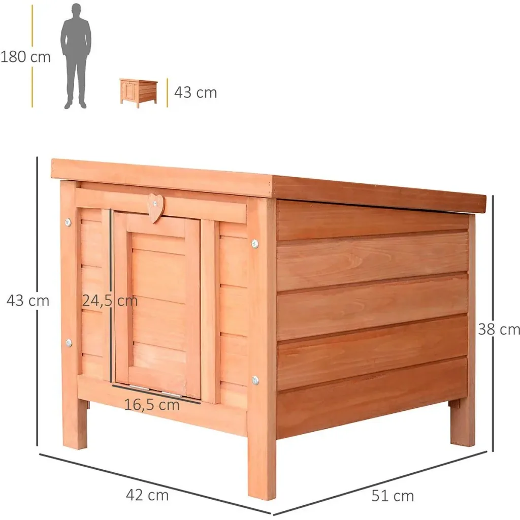 Kaninchenstall mit Schräge Holz Grün + Natur
