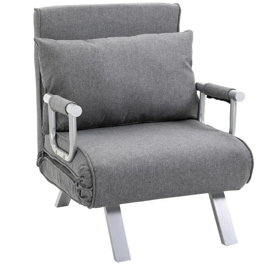 Schlafsofa mit Armlehne 3-in-1 Schlafsessel Gästebett Klappmatratze Klappbett Chaiselongue Multifunktion
