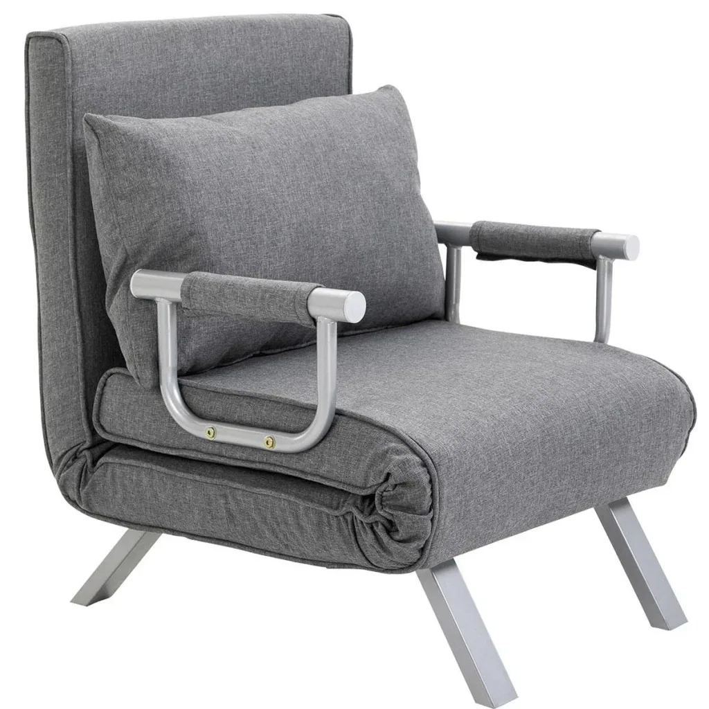 Schlafsofa mit Armlehne 3-in-1 Schlafsessel Gästebett Klappmatratze Klappbett Chaiselongue Multifunktion