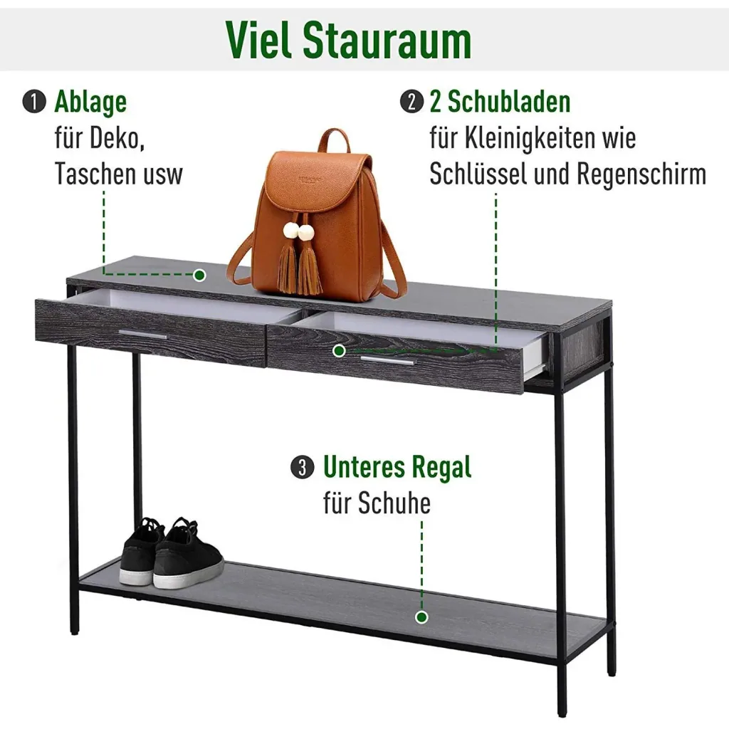 Konsolentisch mit 2 Schubladen