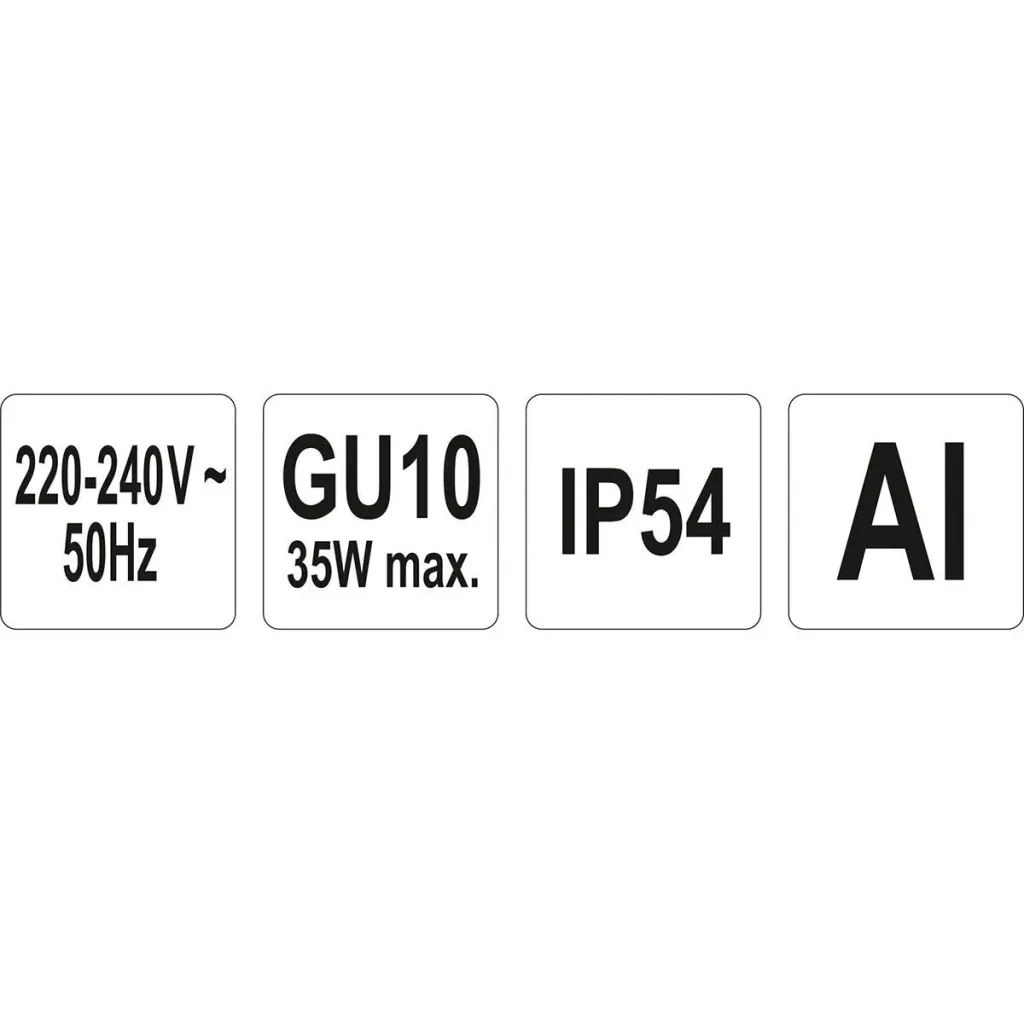 Gartenstrahler GU10 - 2 Stück - IP54 - Schwarz - 35W - Schwenkbarer Kopf