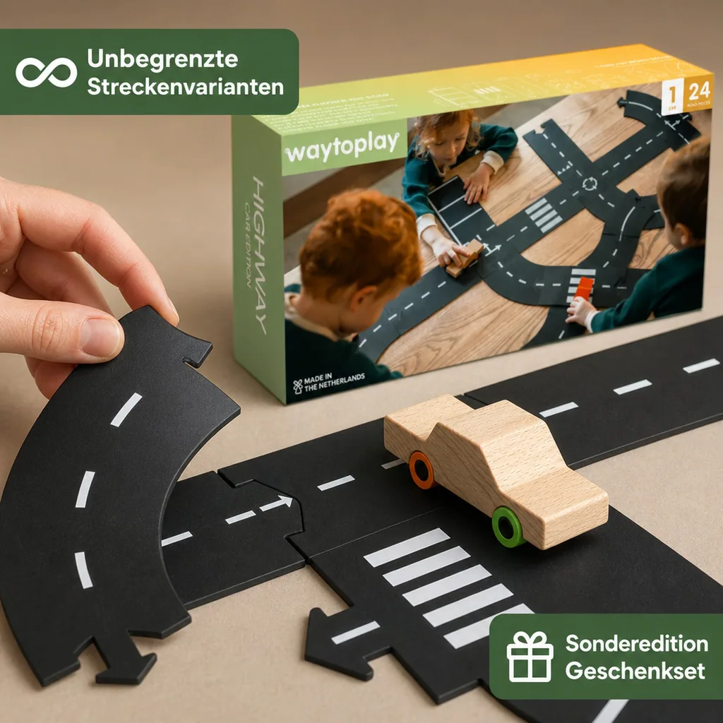 Waytoplay Spielzeug Rennstrecke + 1 Auto, Geschenkset