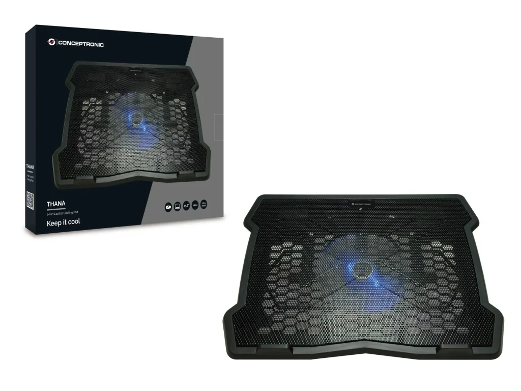 1-Fan Cooling Pad (15.6")/ schwarz