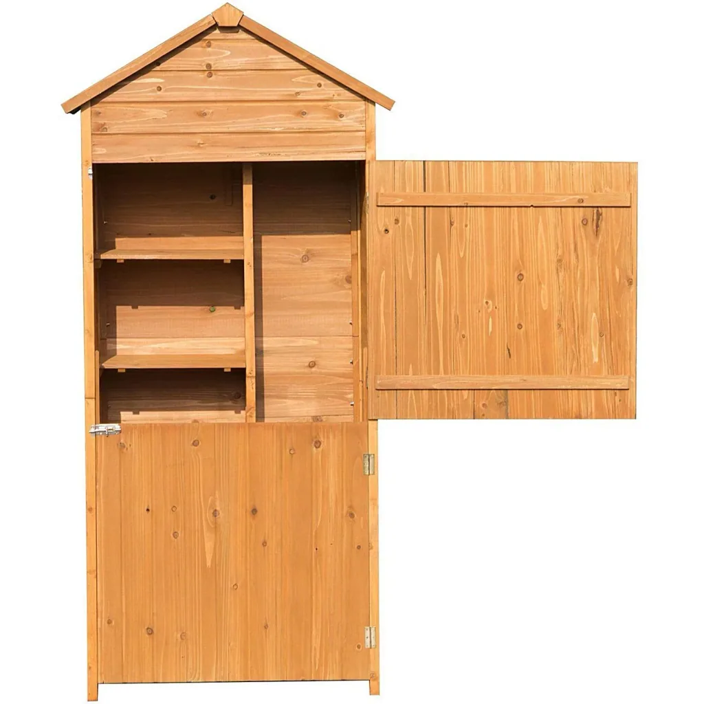 Gartenschrank Gartengerät Massivholz 90 x 50 x 190 cm