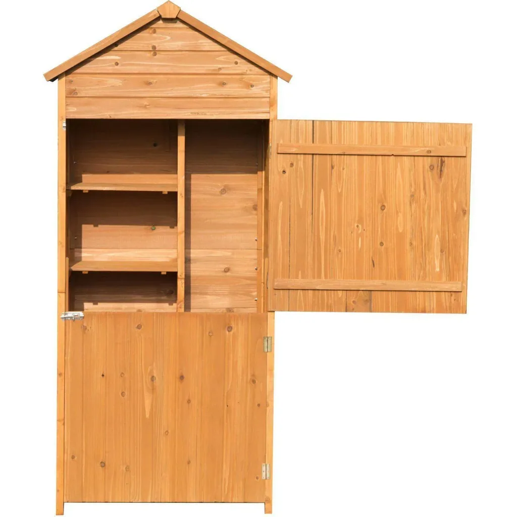 Gartenschrank Gartengerät Massivholz 90 x 50 x 190 cm