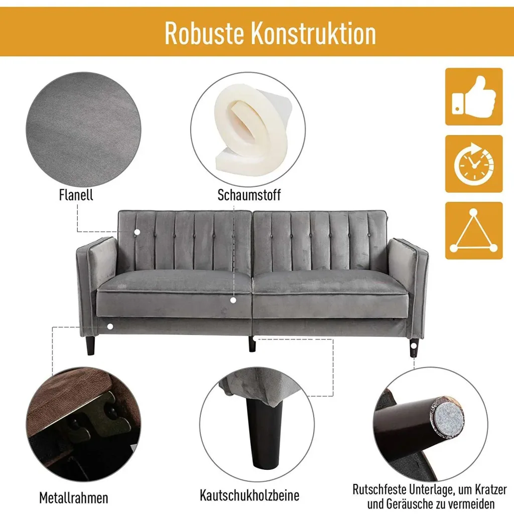 Polstersofa mit Schlaffunktion