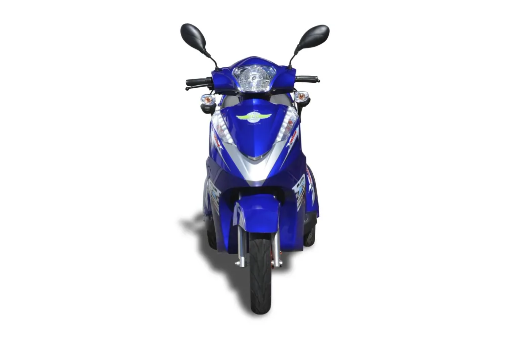 Elektro Dreirad blau - herausnehmbarer Li-Io Akku 30 Ah - 25 km/h - Seniorenmobil