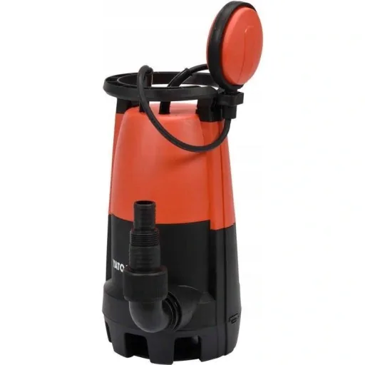 Tauchpumpe 900W 18000L/h max. Ansaugung 1 mm MIT 15 Meter Gartenschlauch inkl. Düse und Armaturen UND Hahn 1"