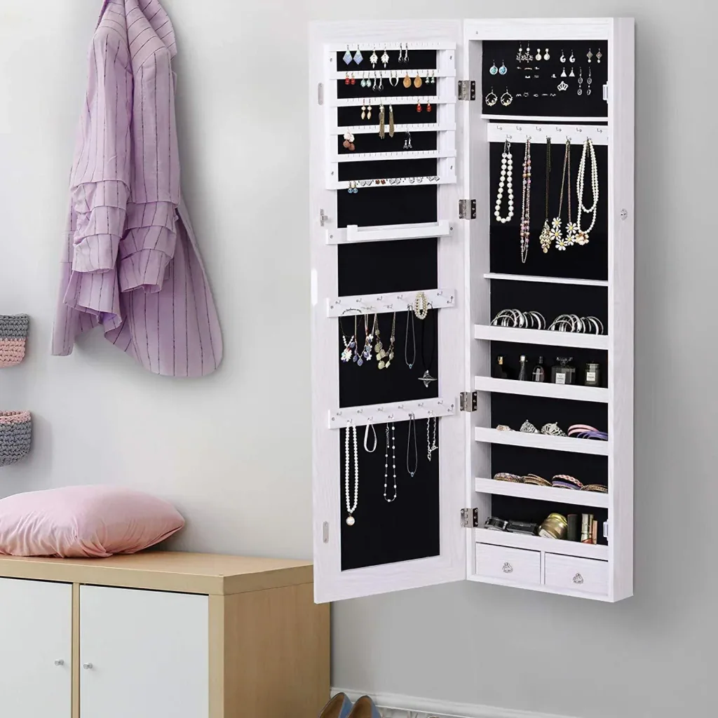 LED Schmuckschrank mit Spiegel