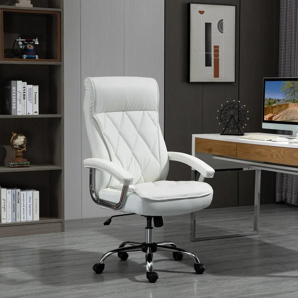 Chefsessel Bürostuhl Schreibtischstuhl Drehstuhl ergonomisch mit Wippenfunktion höhenverstellbar Rautenmuster modern el