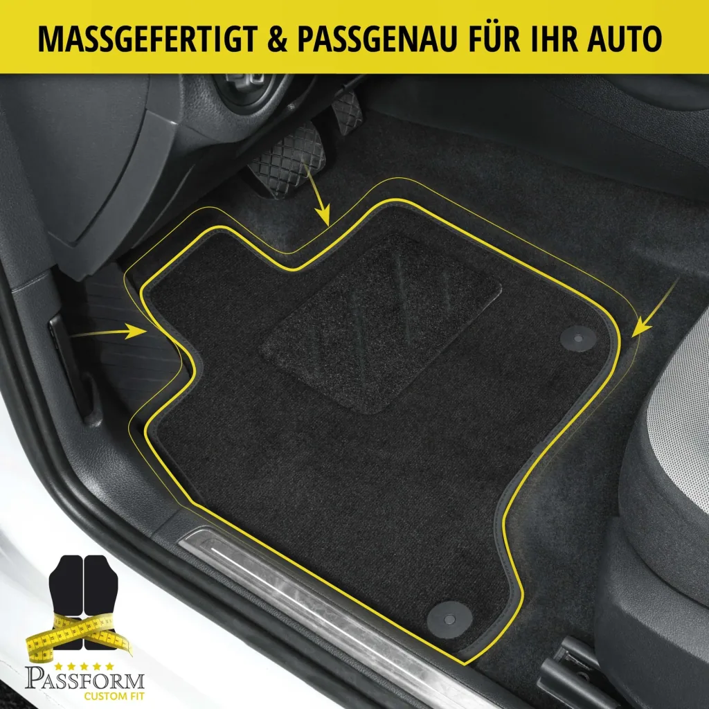 Passform Premium Fußmatten für BMW 1er (E81) 3-Türer BJ 09/2006 - 09/2012, 1er Coupe (E82) BJ 10/2006 - 10/2013