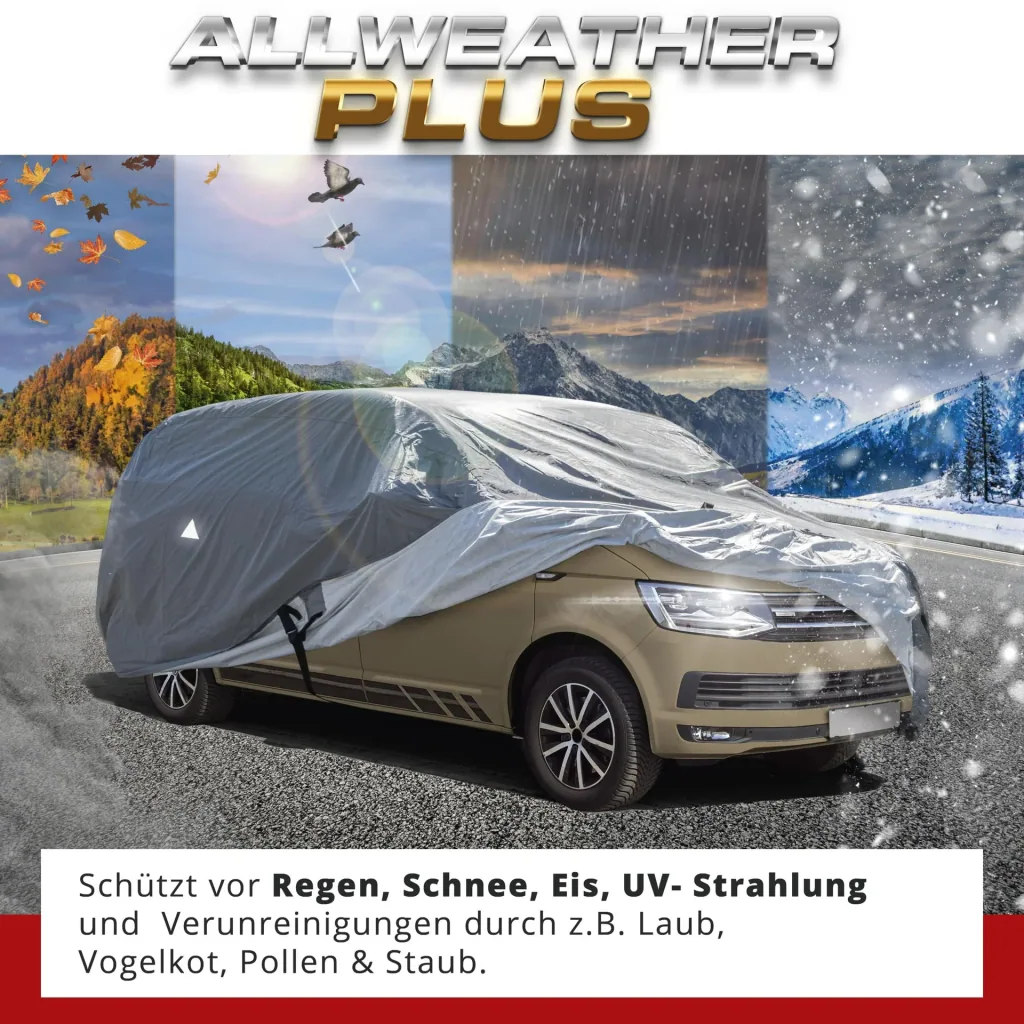 Autoplane All Weather Plus, Bus-Abdeckplane, Transporter-Abdeckung Größe XL, langer Radstand