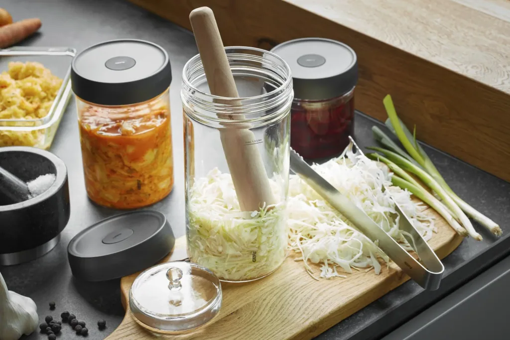 Fermentier-Set "NATIVO", Starter-Set mit Anleitung, Stößel, Zange und Rezeptheft, 4-teilig