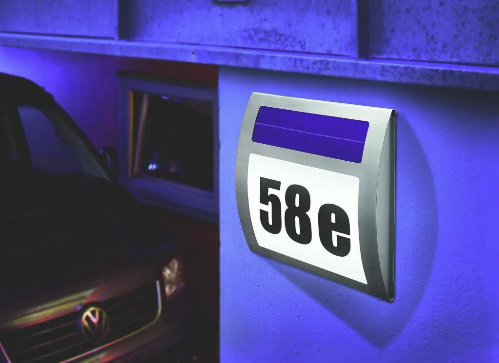 Solar LED Hausnummernleuchte "Wave"