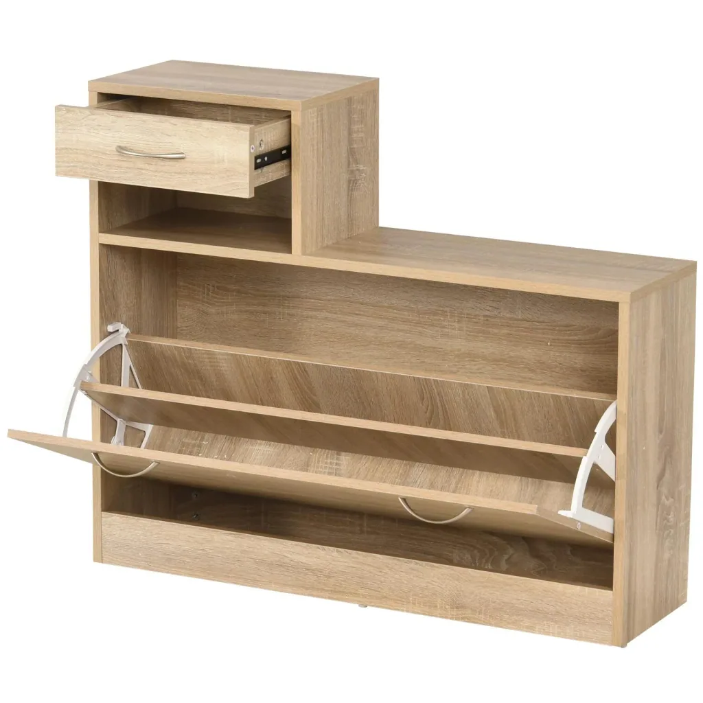 Kleiderschrankset 3-in-1, Garderobe mit Schuhschrank und Wandspiegel