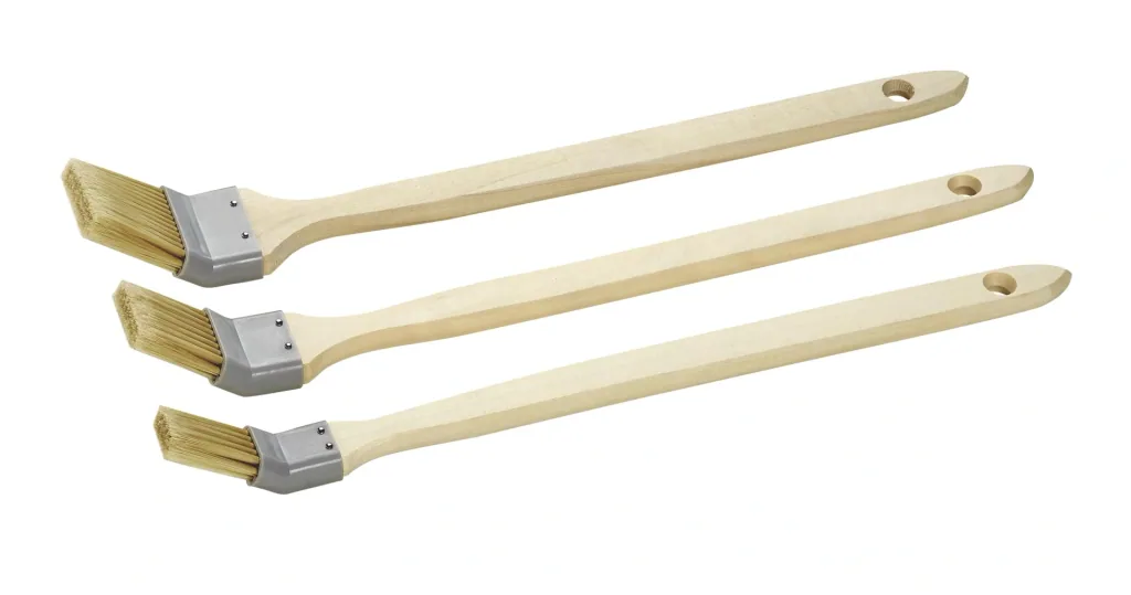 Eckenpinsel-Set, 3-teilig, Kunstborste, Holzstiele FSC
