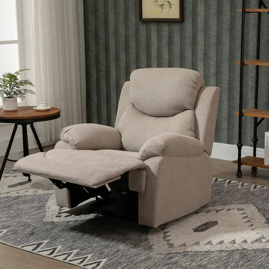 Relaxsessel Einzelsofa Liege 150° neigbar Fernsehsessel Leinen Beige 97 x 96 x 105,5 cm