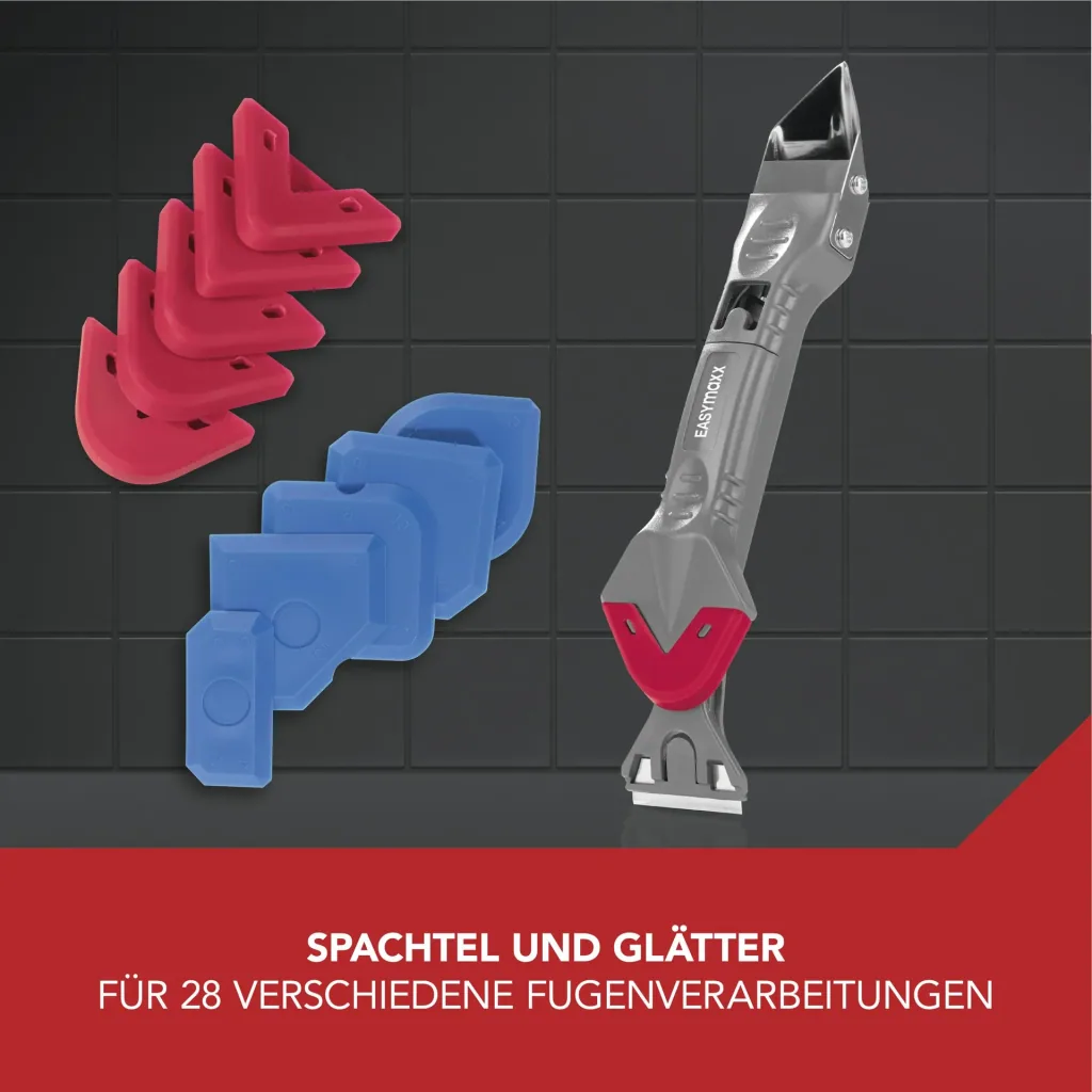 Silikonentferner 5 in 1, 20 cm grau/rot