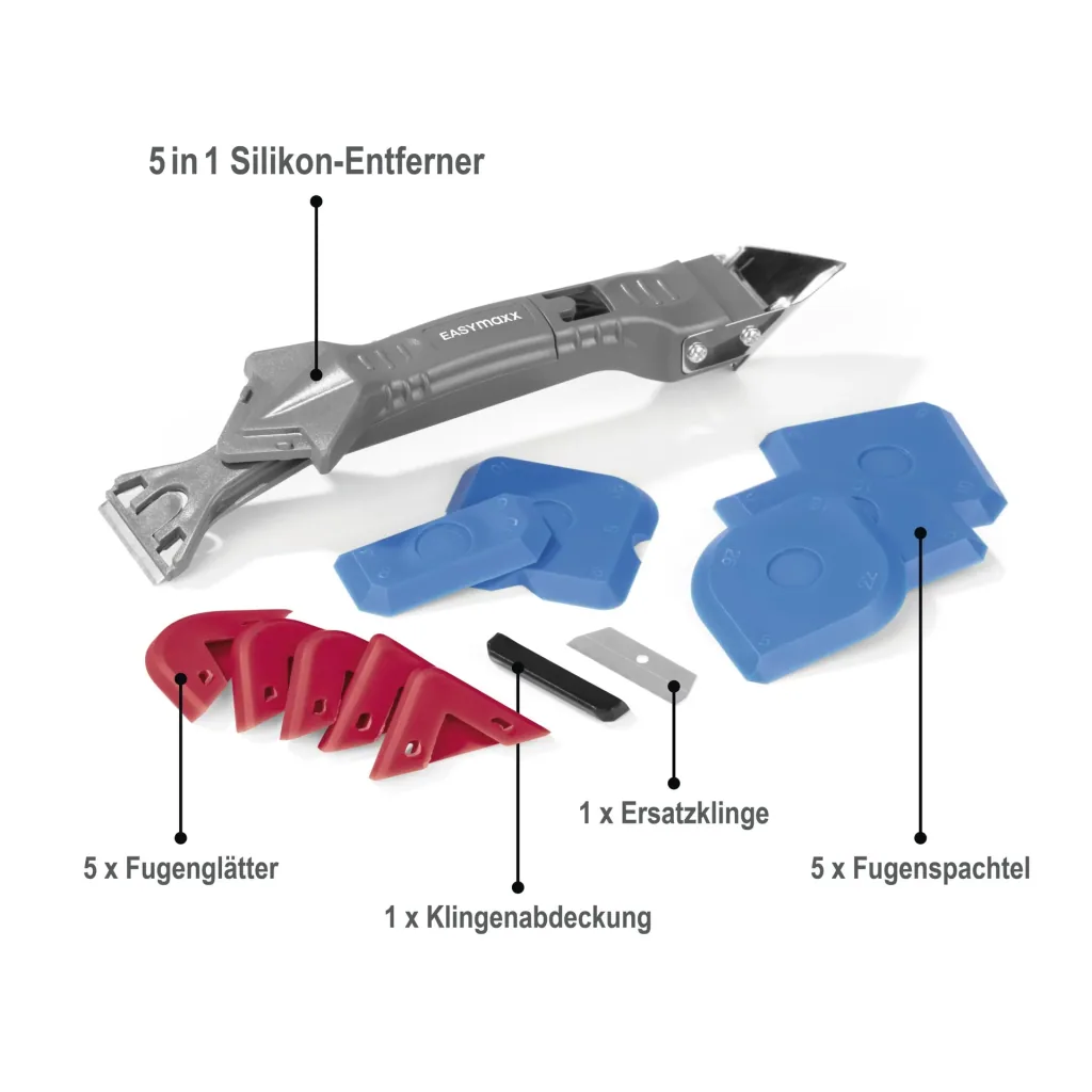 Silikonentferner 5 in 1, 20 cm grau/rot