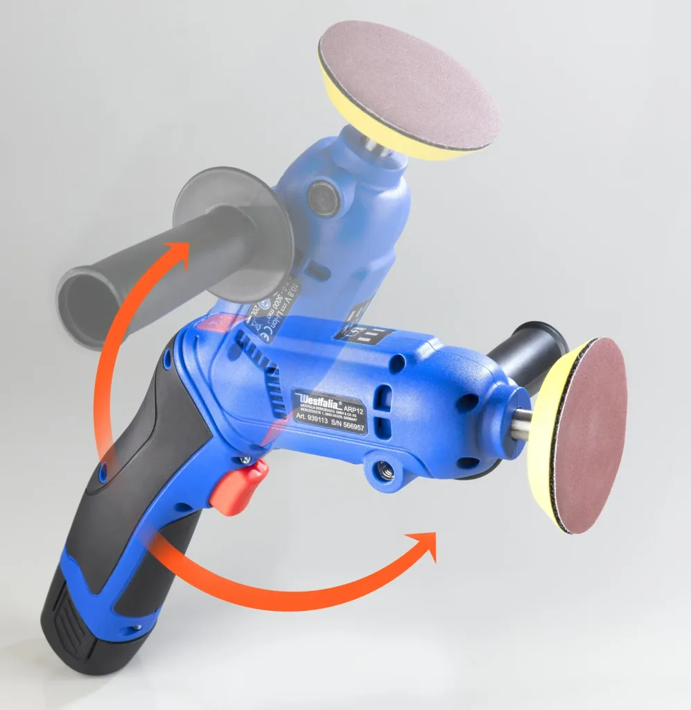 12 Volt Akku Poliermaschine Rotation - inklusive Zuberhör und Tasche