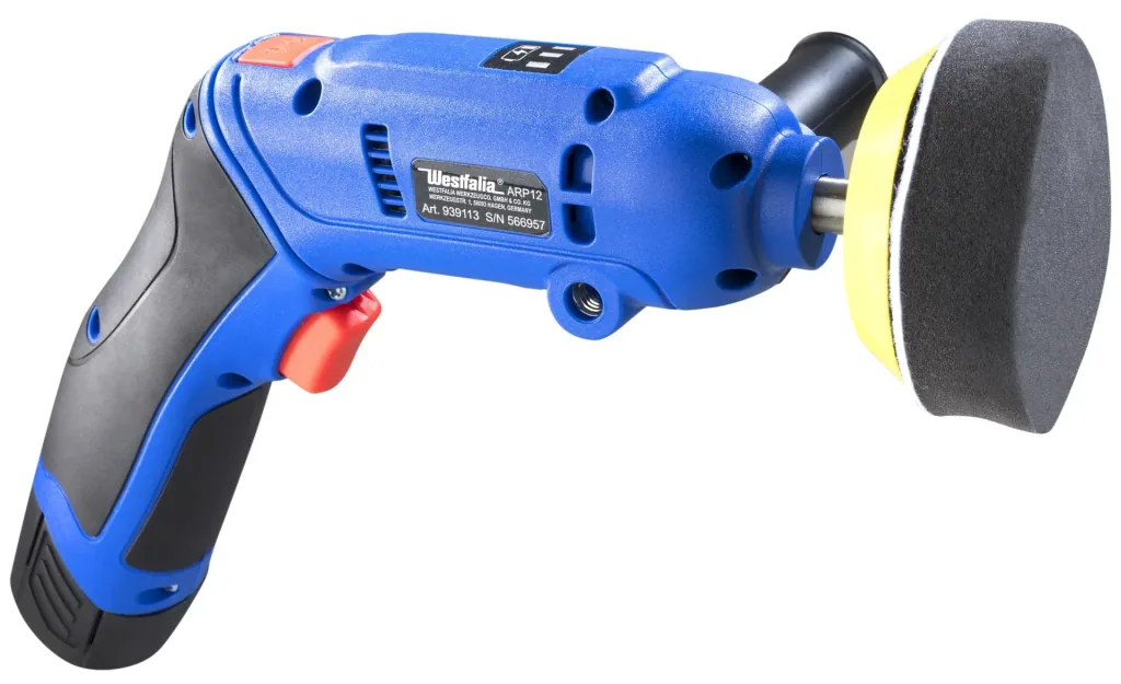 12 Volt Akku Poliermaschine Rotation - inklusive Zuberhör und Tasche